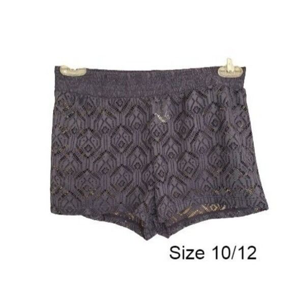 Girls Swim Shorts Cover Up Large  Navy Sz 10/12 NWOT - Picture 1 of 6